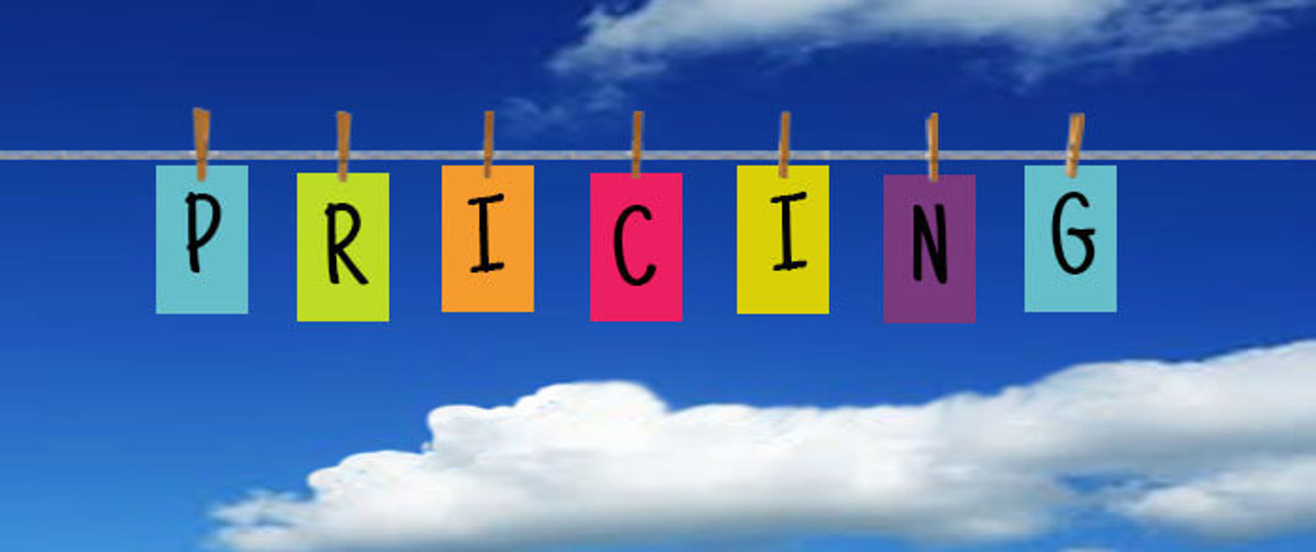 Individual Cards Spell Pricing On Clothesline Min